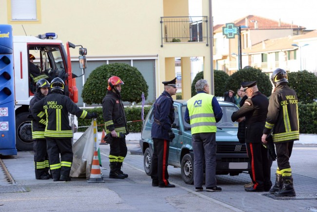 L'intervento sulla Fiat Panda