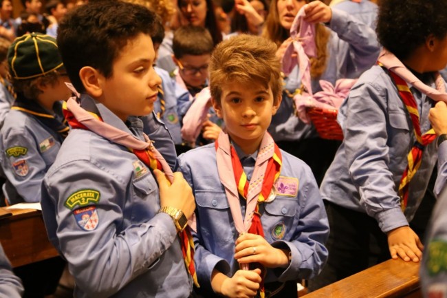 Giovani scout maceratesi nel corso delle celebrazioni