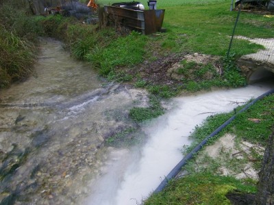 Il torrente Giano inquinato