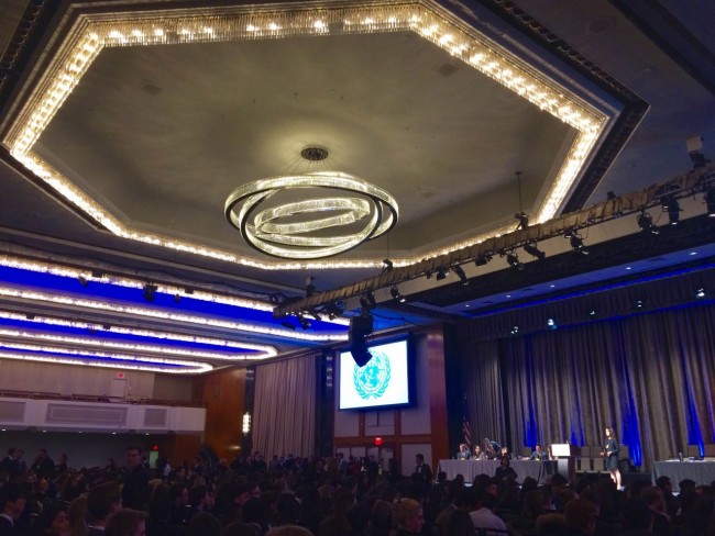 La gremita Grand ball room dell'Hilton