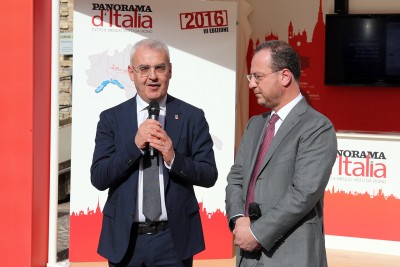 Il sindaco Romano Carancini con il direttore di Panorama, Giorgio Mulè