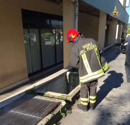 L'intervento dei vigili del fuoco