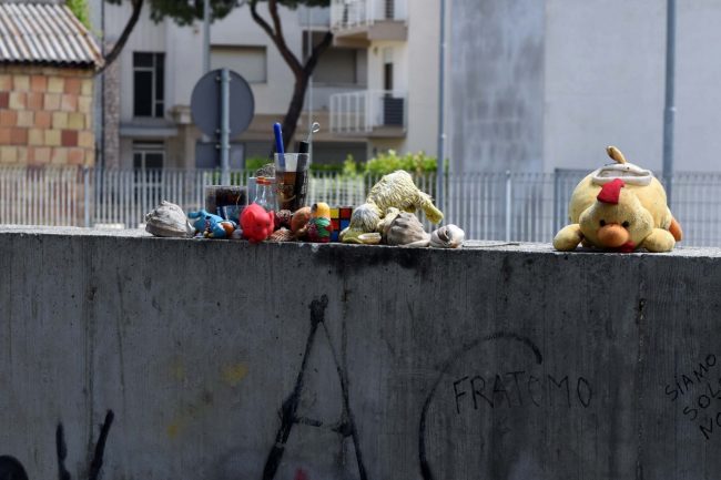 blitz carabinieri polizia municipale parco cecchetti - unità cinofila - rimozione tende - civitanova (9)