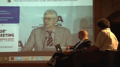 Fulvio Ricci responsabile del progetto Virgo annuncia la scoperta con i colleghi americani 