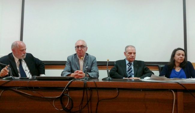 Da sinistra Pier Giuseppe Rossi, Luigi Lacche, Michele Corsi e Anna Ascenzi