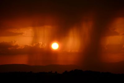 tramonto pioggia