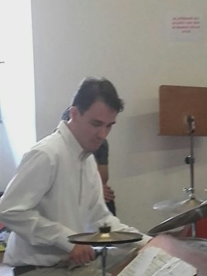 Francesco Benedetti alla batteria