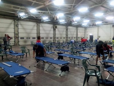 Centro di accoglienza per gli sfollati a Camerino