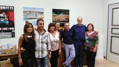 Da sinistra Carla Paniconi, Roberto Sbaffoni, Maria Rosa Berdini, Patrizia Chiuchiù, Giacomo Saracco, l'assessore Giulio Silenzi e Laura Tittarelli