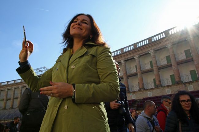 L'assessore Stefania Monteverde allo Sferisterio