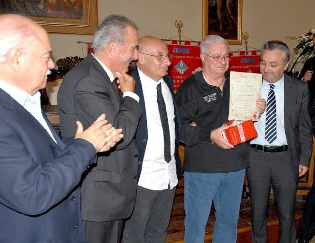 Una premiazione con Carlo Biagiola