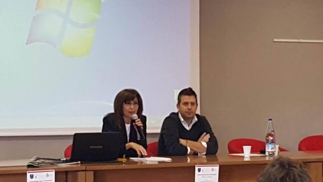Loretta Bravi e il sindaco Alessandro Delpriori