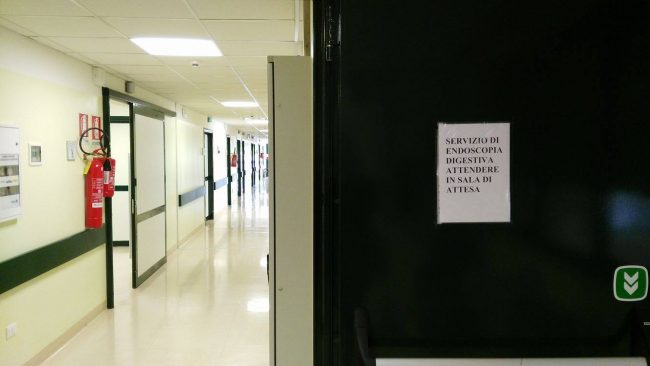 Il reparto di endoscopia al piano terra