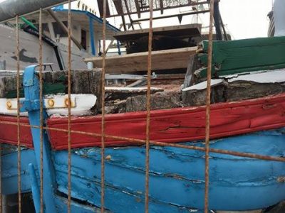 La lancetta di Peppiniello all'interno del cantiere Scoppa