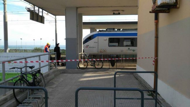 Il Freccia Bianca fermo dopo l'investimento