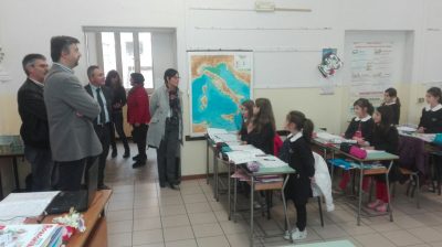 Anna Casini nella scuola elementare di Sarnano
