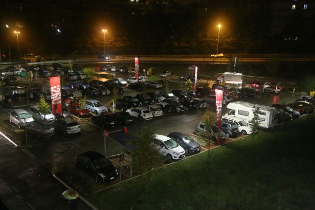 Il parcheggio dell'Oasi