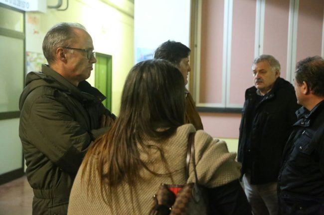 Gli assessori Canesin, Iesari e Marcolini al Fontescodella