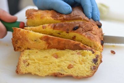 Il panettone inviato dal pasticcere Roberto Cantolacqua Ripani