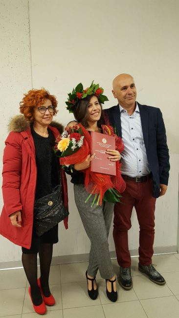 Eleonora Foglia con i genitori