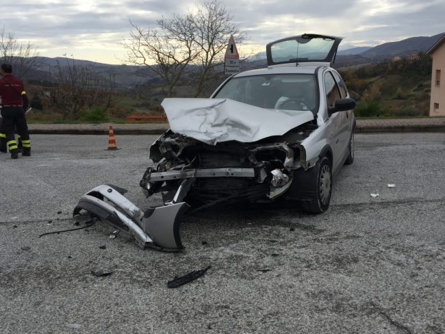 L'Opel Corsa coinvolta nell'incidente