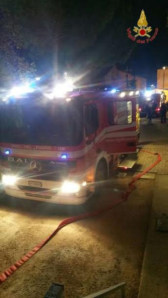 L'intervento dei vigili del fuoco