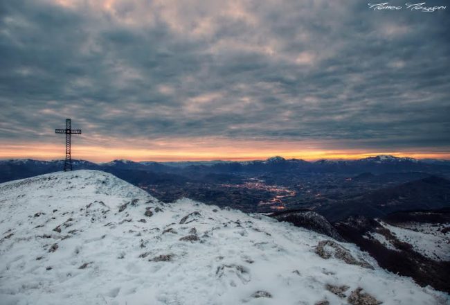 Il tramonto dal San Vicino