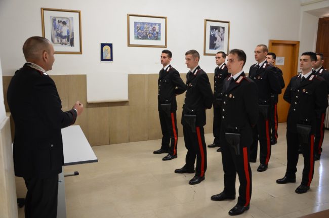 I nuovi carabinieri in servizio in provincia