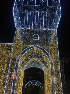 La ricostruzione luminosa di Porta Marina in piazza XX Settembre