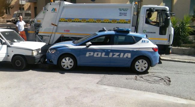frontale-polizia-panda-via-spalato-via-roma