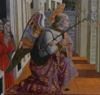 Particolare-dellAnnunciazione-con-lArcangelo-Gabriele-e-committenti-di-Giovanni-Angelo-d-Antonio-1456.-325x311