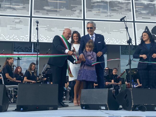 camerino bocelli taglio del nastro