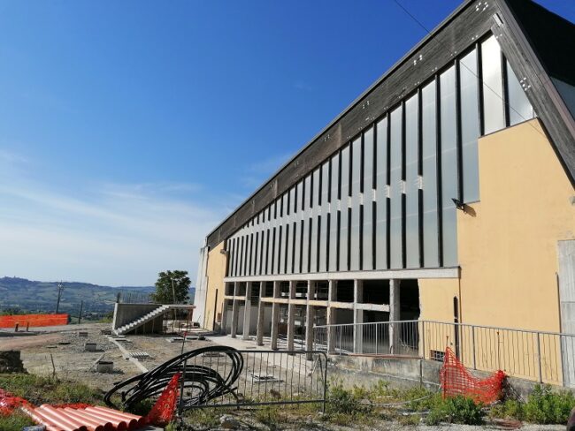 Lavori di ampliamento del PalaCingolani di Recanati
