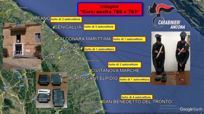 La-mappa-dei-furti-compiuti-nelle-Marche-dalla-banda