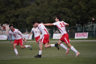 Matelica-K-Sport-Montecchio-Gallo-esultanza-Pietro-Amico