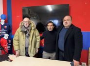 Da sinistra: il ds Claudio Cicchi, mister Stefano Senigagliesi e il presidente Mauro Profili