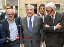 Tajani e la sfida di Macerata:  «Avanti con Parcaroli per difendere  il ceto medio dalla sinistra»