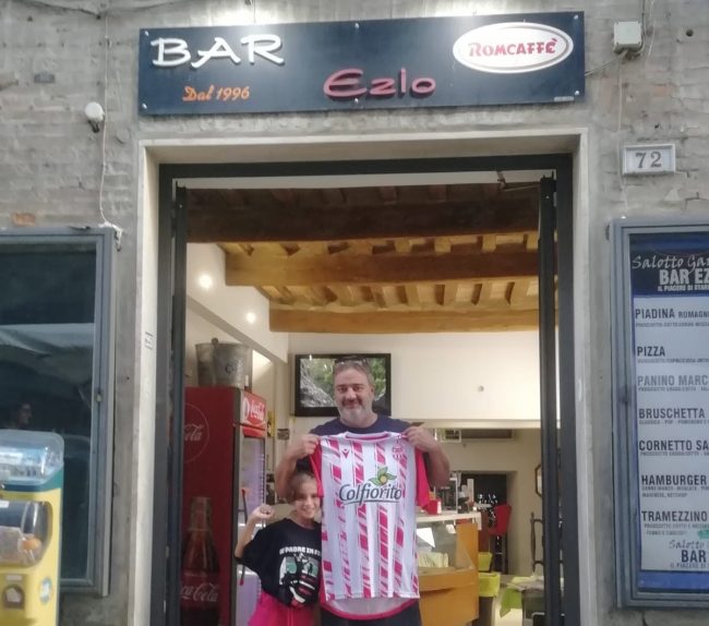 Ezio Taccari con la maglia della Maceratese