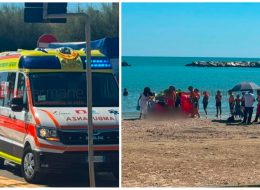 Tragedia sulla spiaggia,  si accascia in acqua e muore