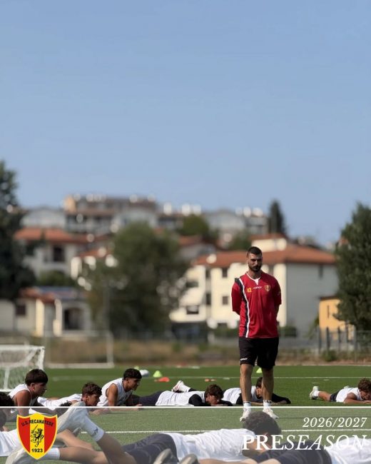La Recanatese durante la preparazione agli ordini di Mister Giandonato