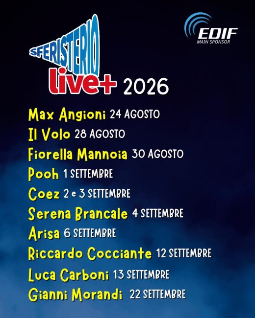 Programma Sferisterio Live