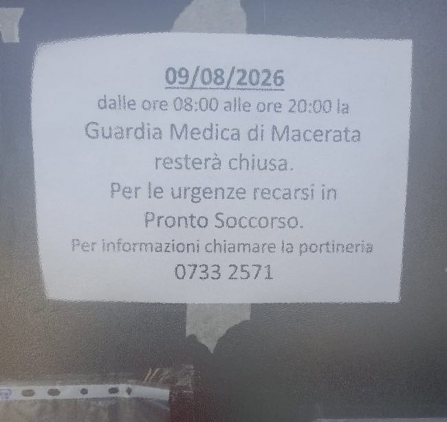 guardia medica chiusa