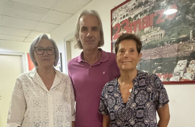 Angela Brancadori, Claudio Nasnini e Marisa Filoni spi cgil tolentino