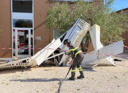 Ultraleggero cade all’aviosuperficie:  due feriti trasportati a Torrette  (Foto/Video)